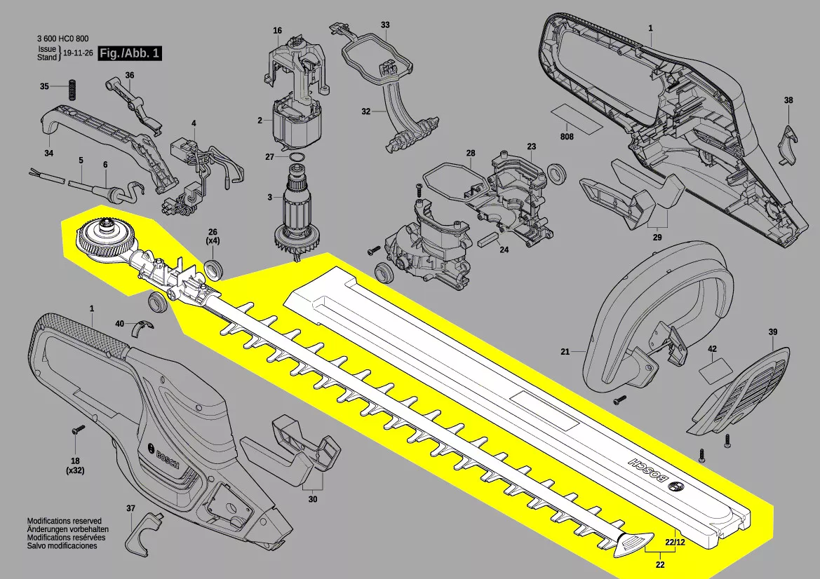 Jeu de couteaux réf. 1 600 A01 A7J Bosch